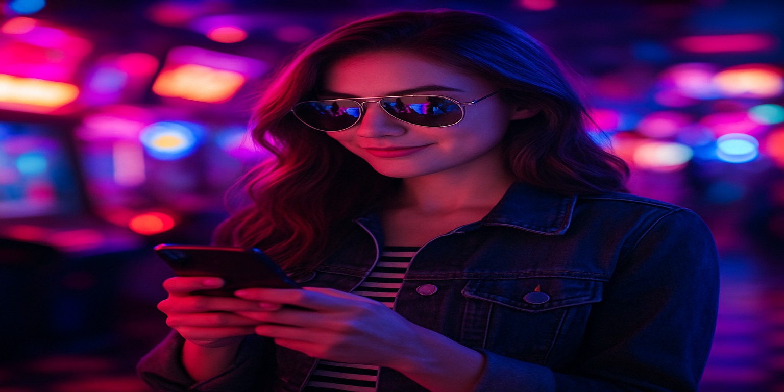 একজন নারী অ্যাভিয়েটর গেম উপভোগ করছেন